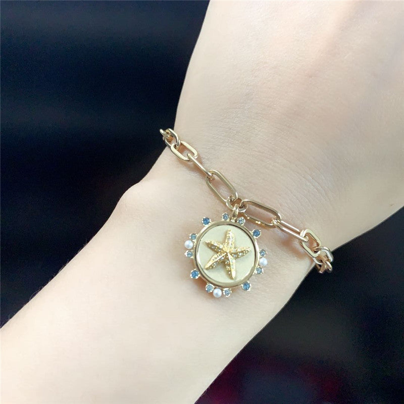 Glazing Starfish Design Bracelet Bracelet For Women