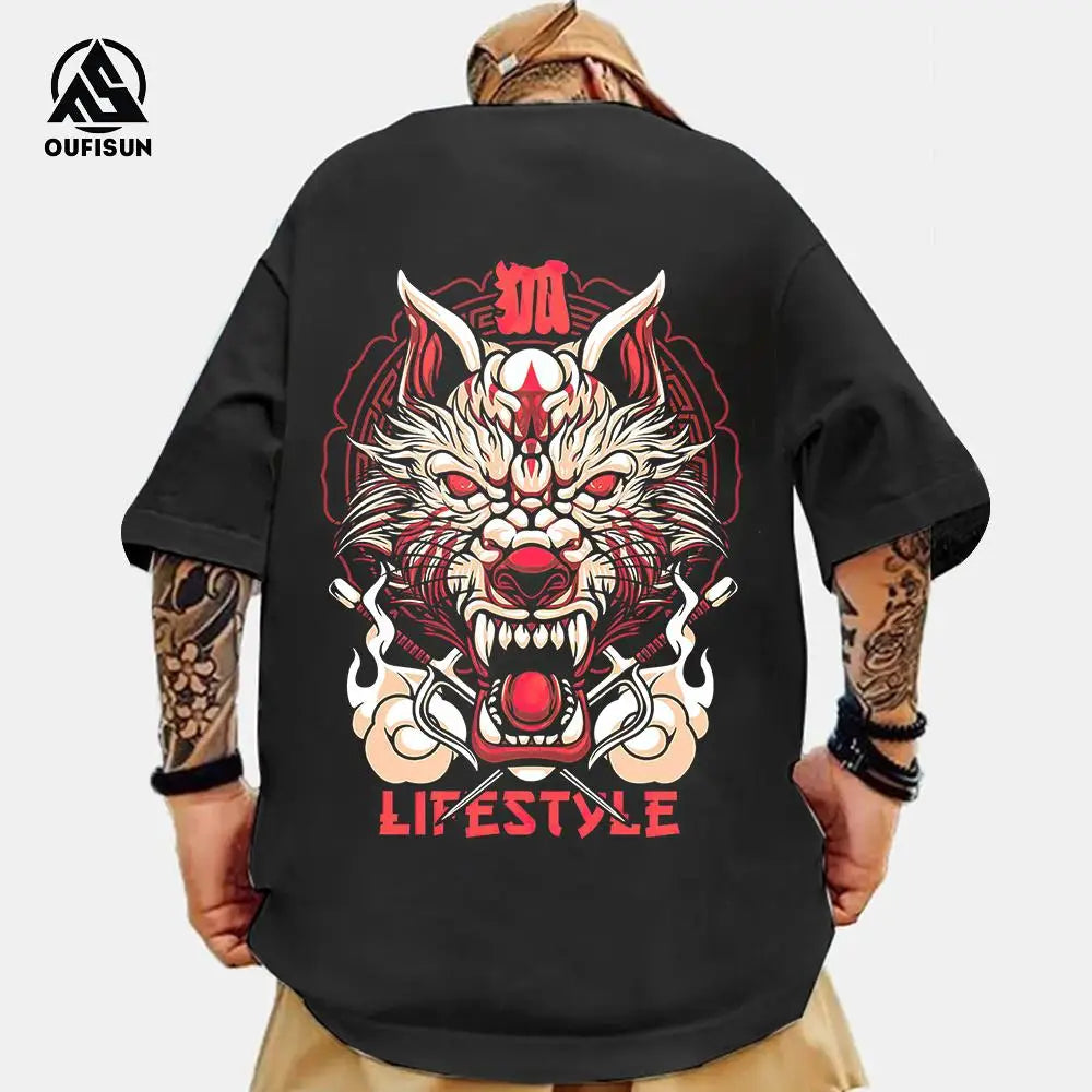 Animal T-Shirts For Men 3d Printed Men's Clothing Loose Tops Oversized Tees Street Harajuku Sportswear Fashion Soft Sweatshirts