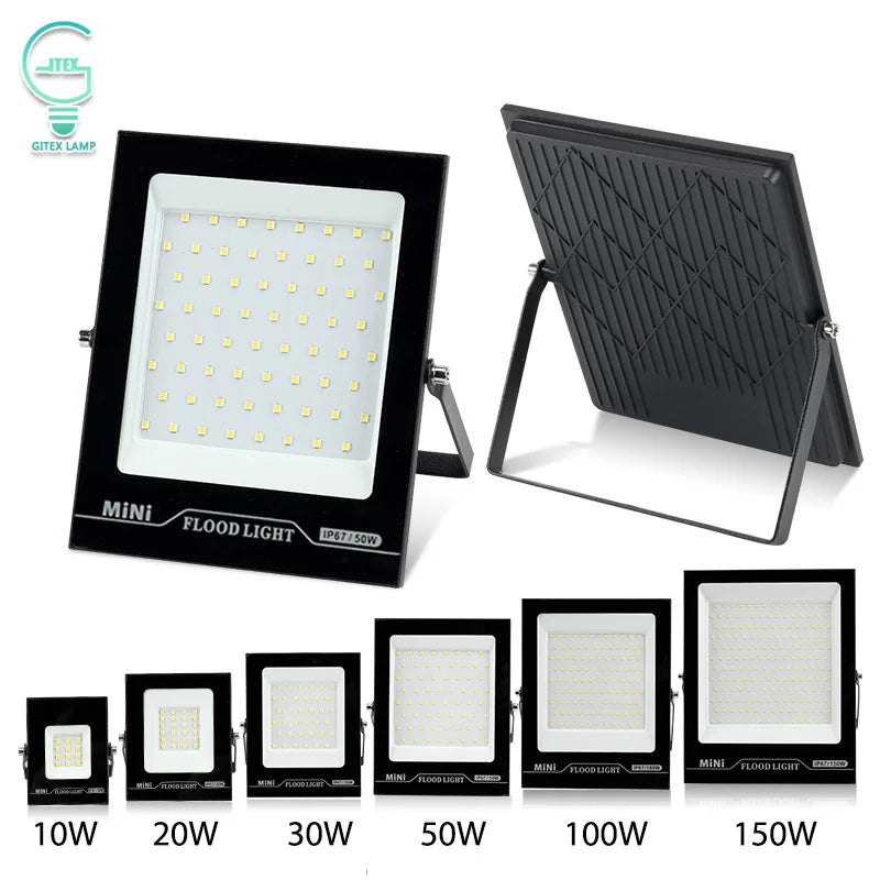 Gitex LED Flood Light IP67 Waterproof Outdoor Lighting AC220V 30W 50W 100W 150W High Brightness LED Spotlight Wall Floodlights